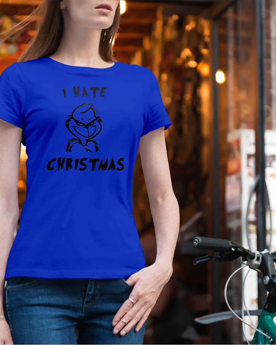 Grinch hate christmas drukowany t-shirt , Prezent  | dla Faceta | Kobiety